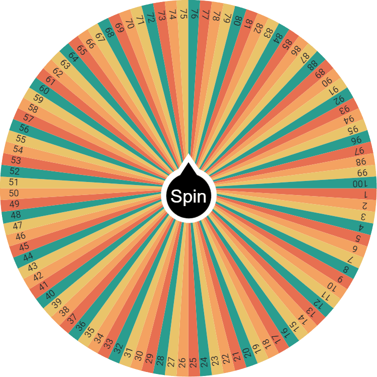 Random number generator 1 to 100 preview